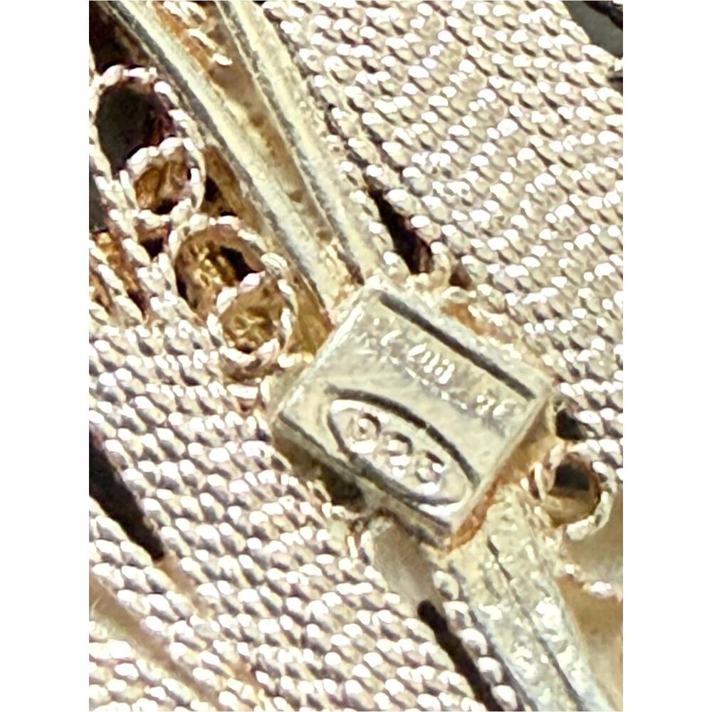 925 Sterling Silver Cuff Maltese cross filigree cuff bracelet - Picture 9 of 13